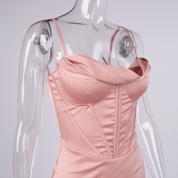 Corset Bodycon Spaghetti Slip Dress NWT - Picture 2 of 14